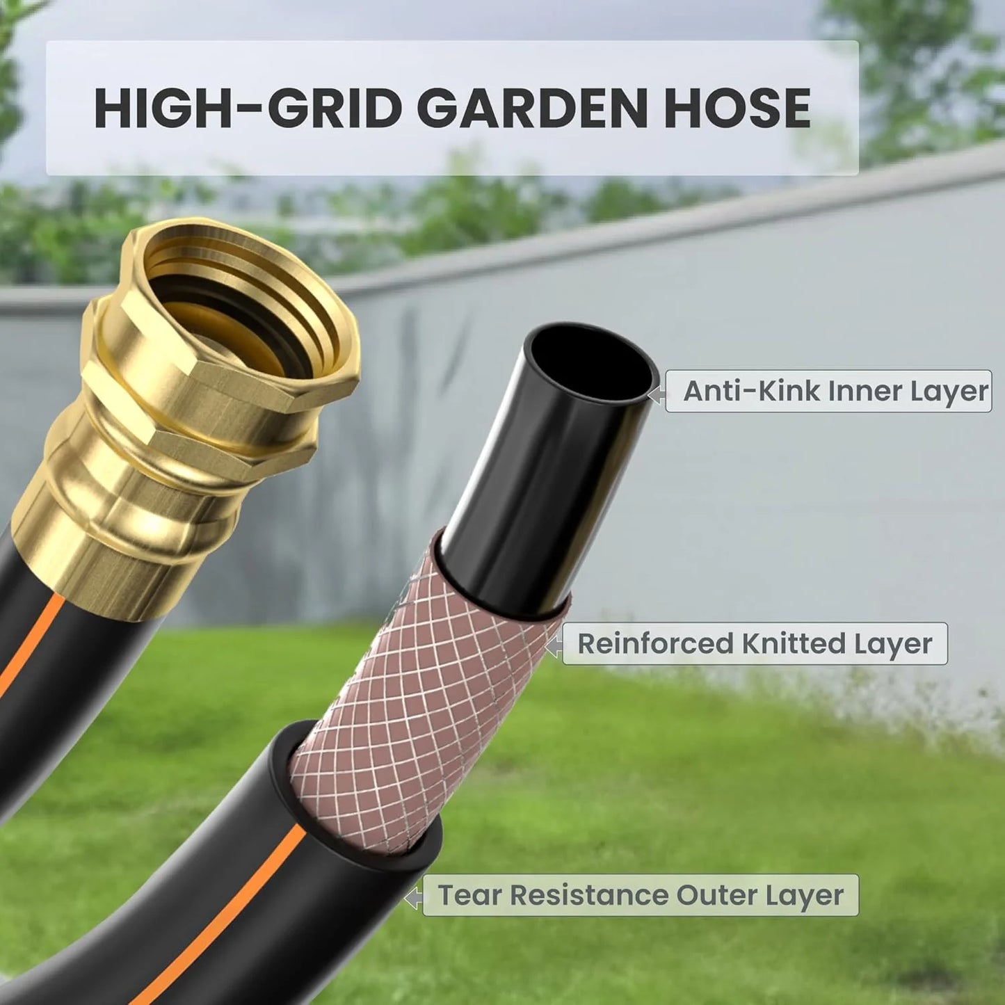 Collapsible Garden Hose Reel Matte Black